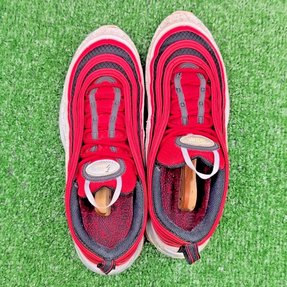 Nike Air Max 97 Jayson Tatum Men's 9.5 Medium White Red Silver‎ Black CJ9780-600
